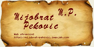 Mijobrat Peković vizit kartica